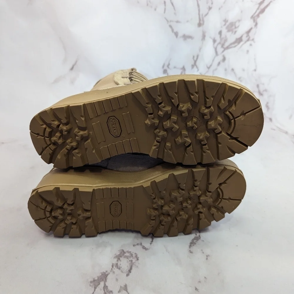 Altama Boot Size 5.5 Wide Mens Tan Suede Coyote Vibram Desert Military Combat
